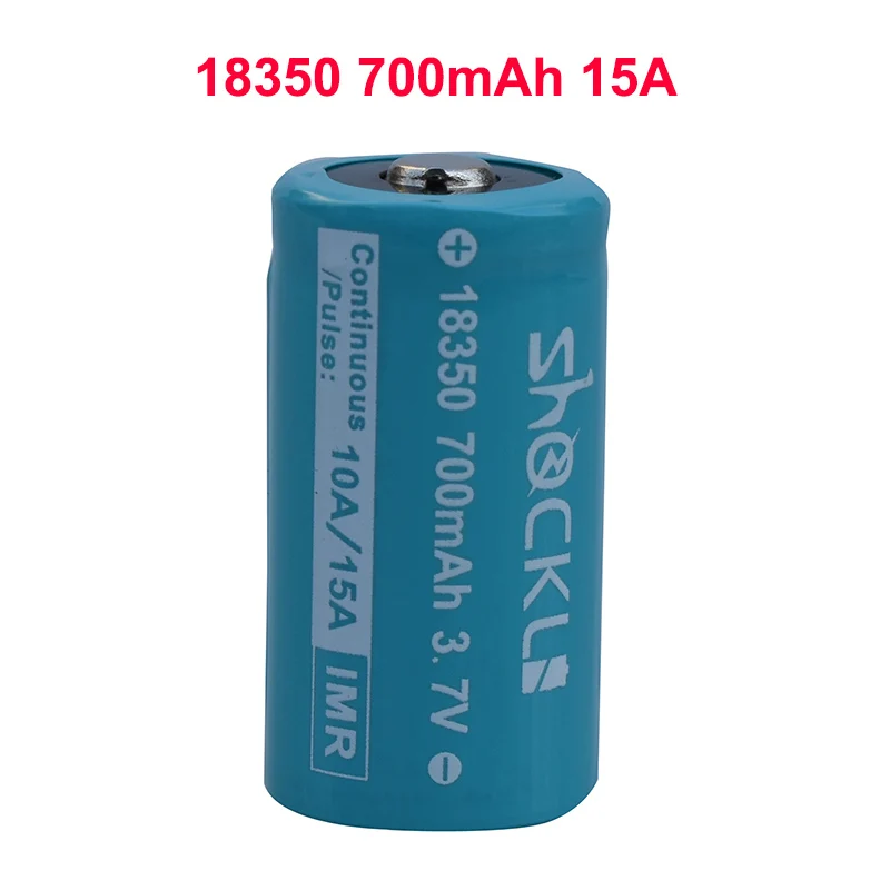 Shockli 18350 батарея 700mAh 3 7 V литий ионная аккумуляторная непрерывная 10А Импульсный 15а