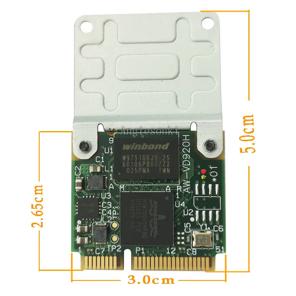 0JPDYC Broadcom AW-VD920 BCM970015 70015 Mini PCI-E APPLE TV 1080p | Компьютеры и офис