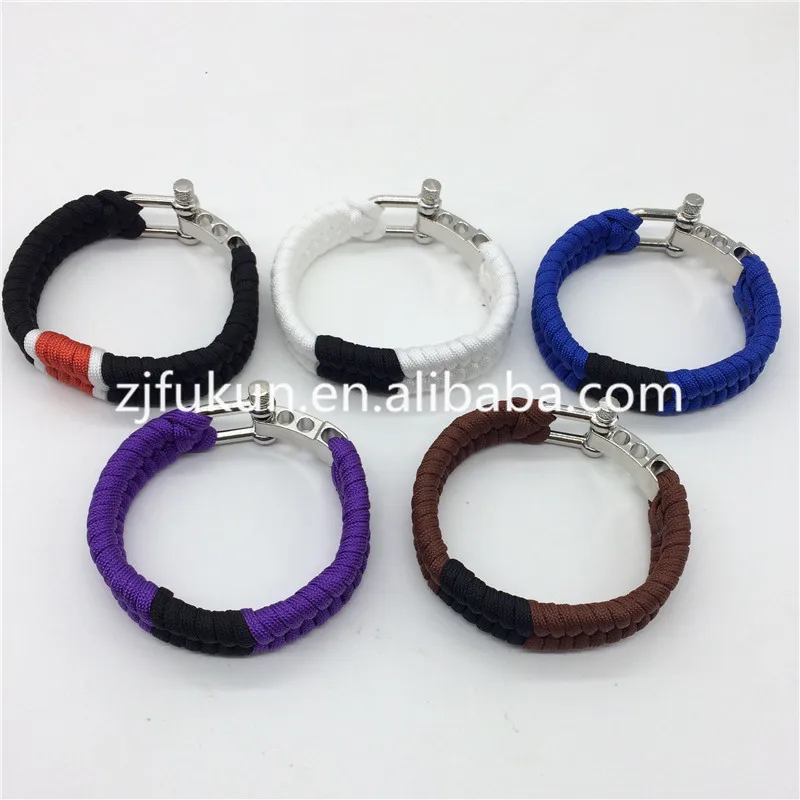 Регулируемый браслет из сплава бразильский рыбий хвост плетеный для выживания