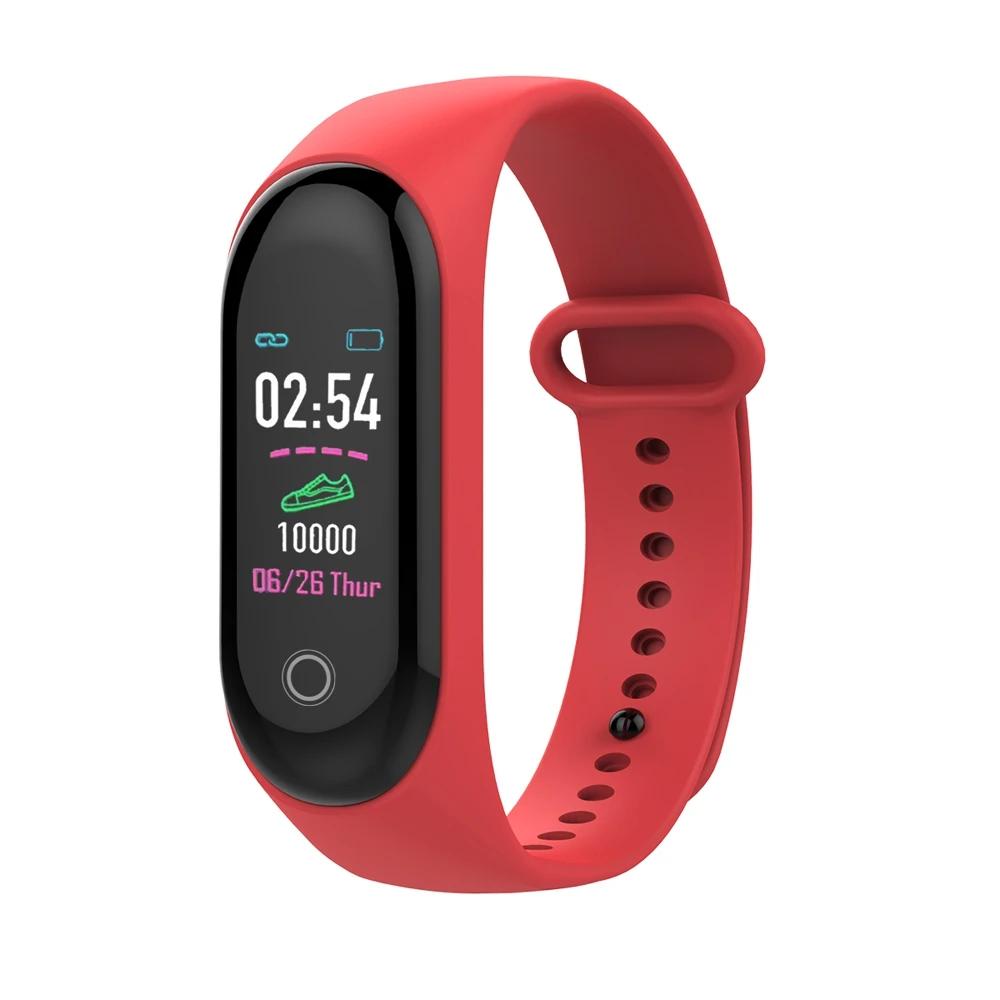 M3 Heart Rate Blood Pressure Health Color Screen Smart Wristband Fitness Tracker Pedometer Sports Bluetooth Bracelet Band | Электроника