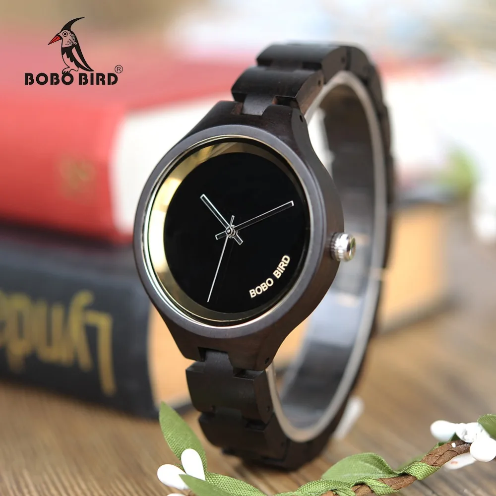 BOBO BIRD WP16 деревянные женские часы на 4 часа Наклонный Логотип Деревянный ремешок изысканные Кварцевые часы Женские часы relogio feminino