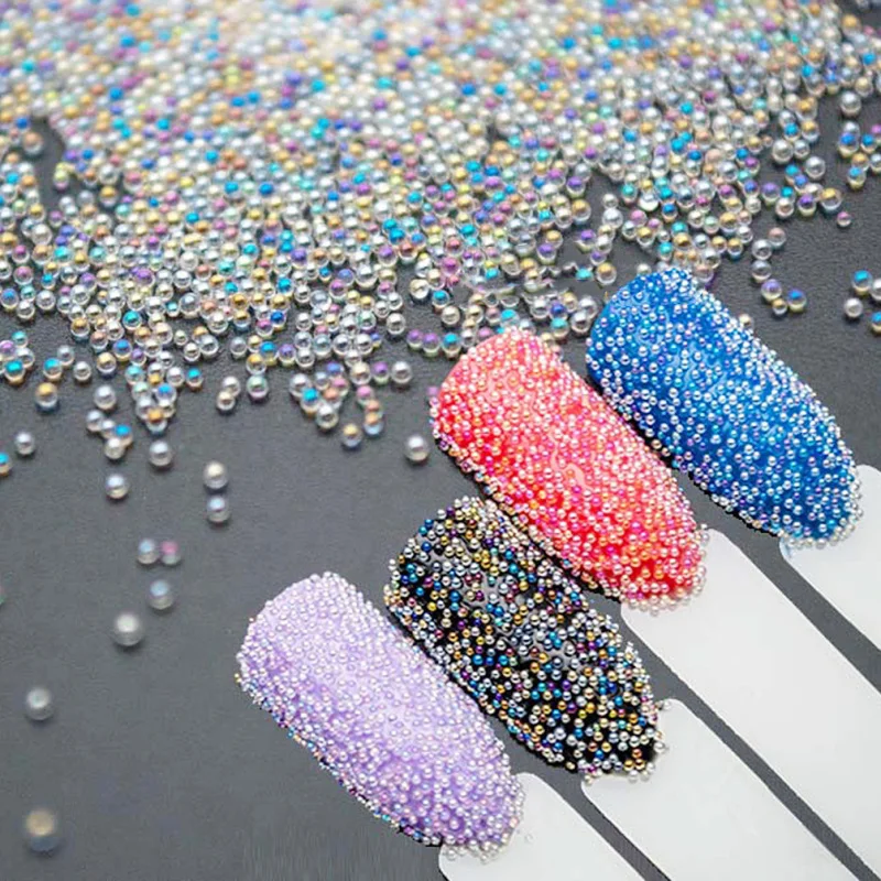 Стеклянные бусины без отверстий 50 г | Дом и сад