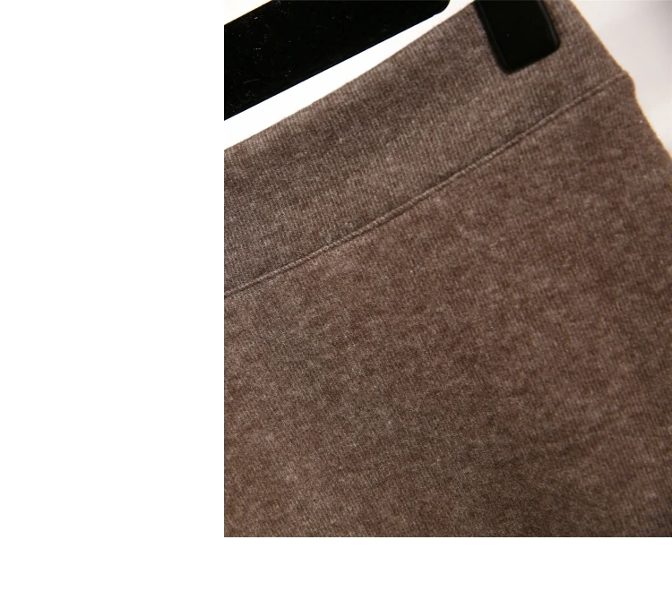 Beiyingni Autumn Knitted High Waist Skirt Women Large Size Vintage Office Lady Faldas Casual Simple A-line Skirts Saia Midi Warm
