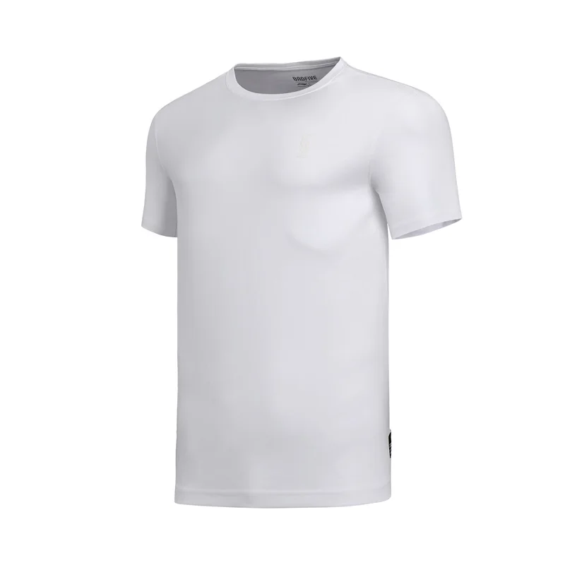 Li-Ning мужские баскетбольные майки BAD FIVE, хлопок, дышащие, обычная посадка, подкладка, удобные спортивные футболки AHSN063 MTS2789 - Цвет: AHSN063-1H