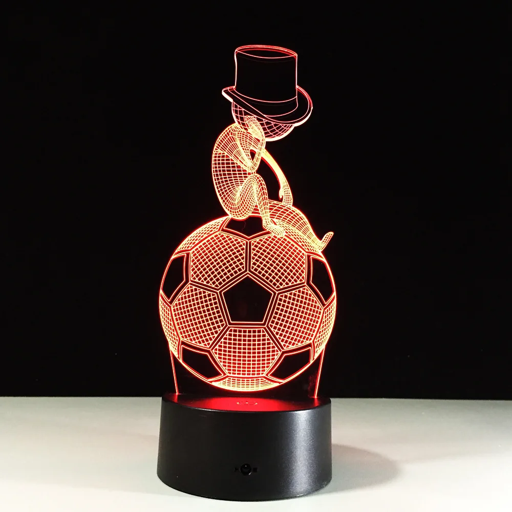 Survetement Football 2017 3d Ночник Новинка Usb Led лампа Настенный светильник на батарейках