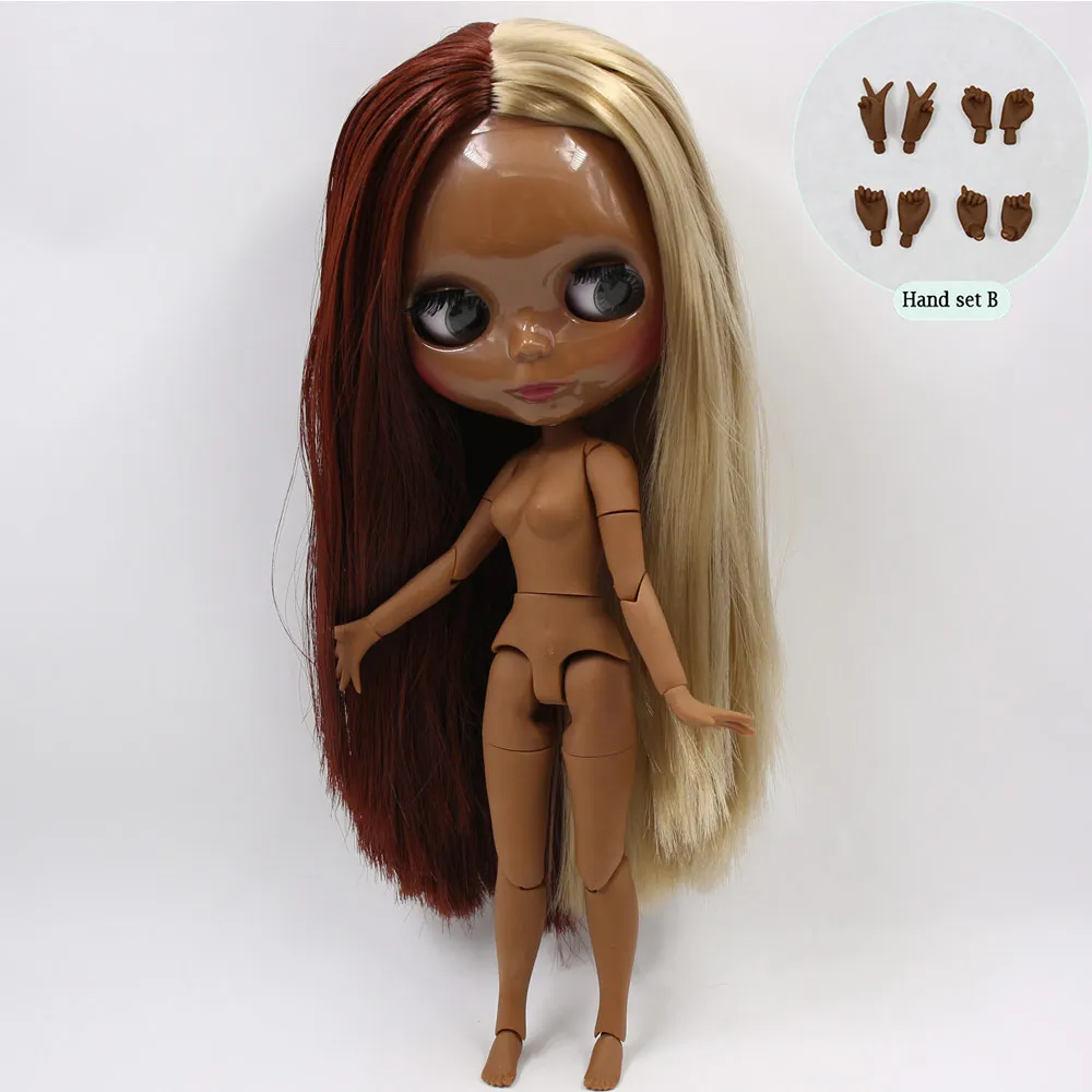 C doll with hand B Ледяная Обнаженная кукла Blyth No. BL9031/0362 семена красных цветов блонд волос 1/6 bjd, пульлип, licca, jerryberry - Цвет: C doll with hand B