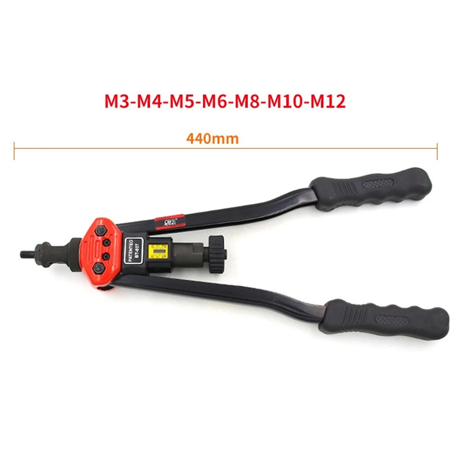 Сверхмощный ручной клепальный пистолет заклепочная гайка M3/M4/M5/M6/M8/M10/M12 16 дюймов