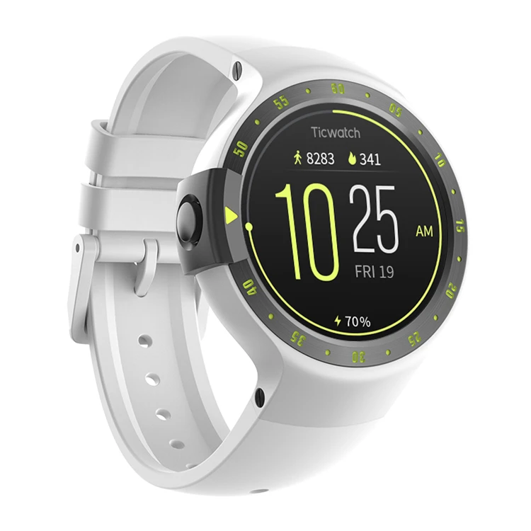 Смарт-часы Ticwatch S Android Wear 2,0 Bluetooth 4,1 рыцарь Wifi частота сердечных сокращений IP67 водонепроницаемые встроенные gps спортивные часы