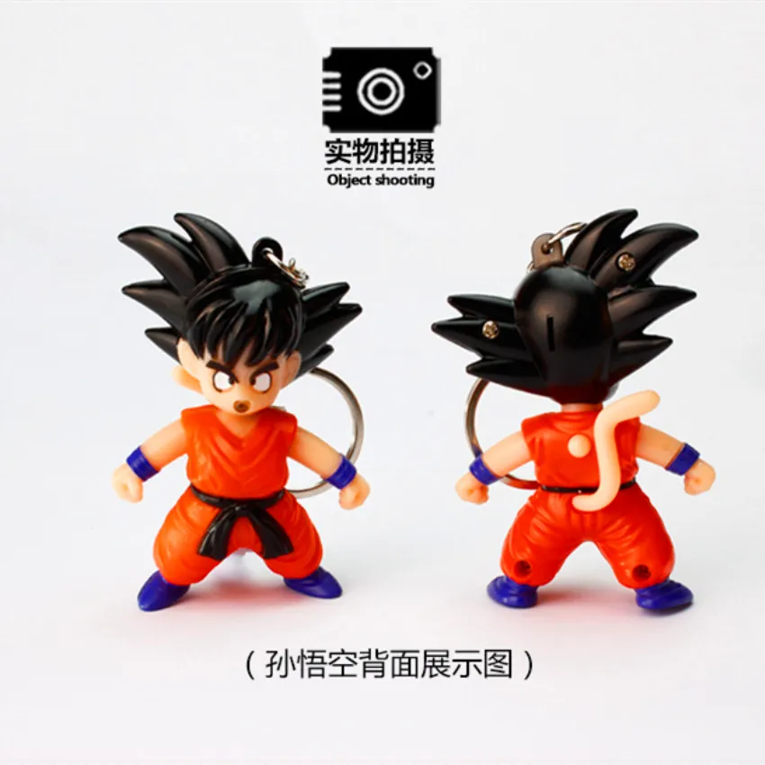 СВЕТОДИОДНЫЙ брелок Dragon Ball Z фигурка героя игрушки мини Гоку подвеска со звуком