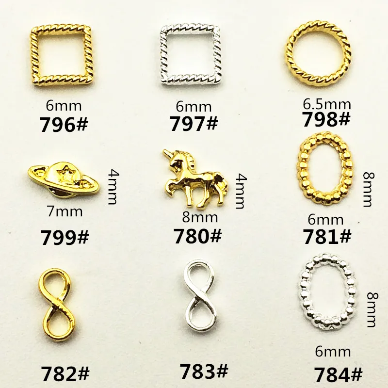 100 шт. новинка украшения для ногтей из японского сплава металлические полые витые