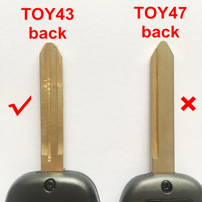 Складной чехол для дистанционного ключа Fob Toyota 2 кнопки Prado Tarago Camry Corolla Rav 4 Avensis
