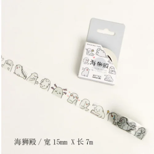 1,5 см* 7 м маленькие милые декоративные клейкие ленты Бумага васи лента 15 мм* 7 м для скрапбукинга канцелярские принадлежности Школьные принадлежности - Цвет: A1