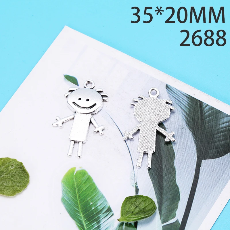 35*20 мм 5 шт мальчик сплава кулон для Diy изготовления ювелирных изделий 2 вида