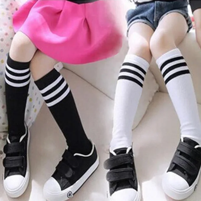 Чулки для девочек хлопковые полосатые гольфы игры в футбол маленьких принцессы