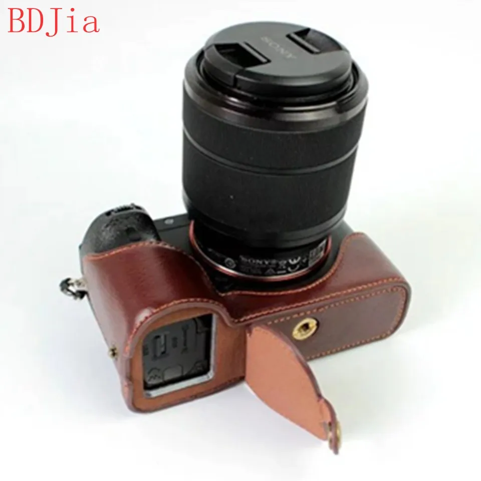 Натуральная Воловья кожа корпуса для половины камеры база Sony A7 A7R A7S с отверстием