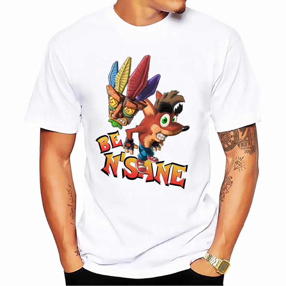 crash bandicoot Mask funny t shirt men jollypeach brand Summer new Casual tee homme Breathable tshirt Plus Size t-shirt | Мужская одежда