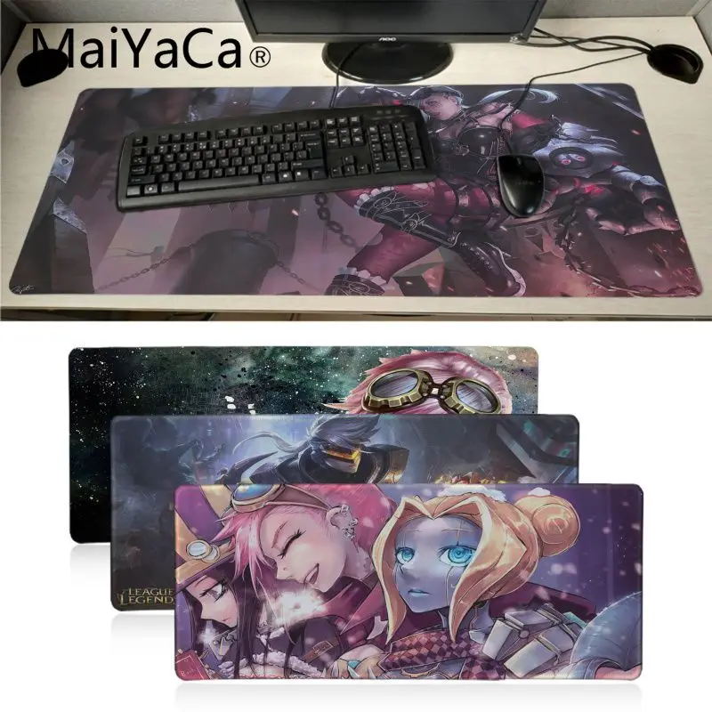 Игровой коврик для мыши MaiYaCa Vi League of Legends из натурального каучука Настольный