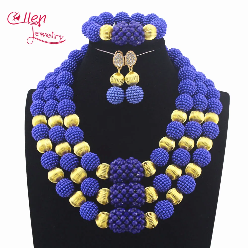 High Qulity African Beads Jewelry Set Nigerian Wedding  Beads Jewelry Set Dubai Wedding Jewelry Sets N0067