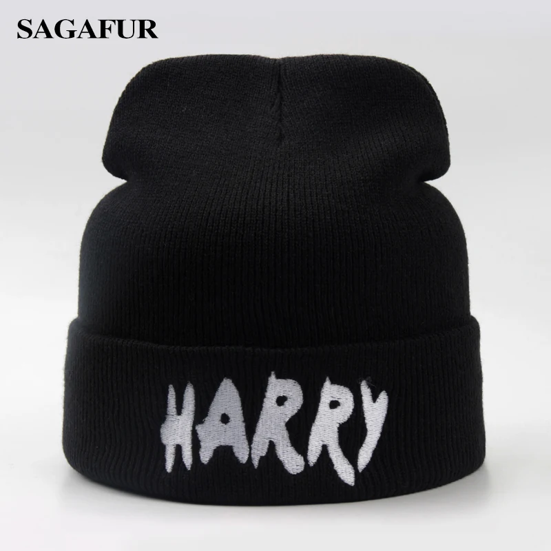 Acrylic Hip Hop Beanies Men Embroidery LIAM Black Caps Autumn Knitted Hat Outdoor Skiing Women's Winter Skullies Gorros | Аксессуары