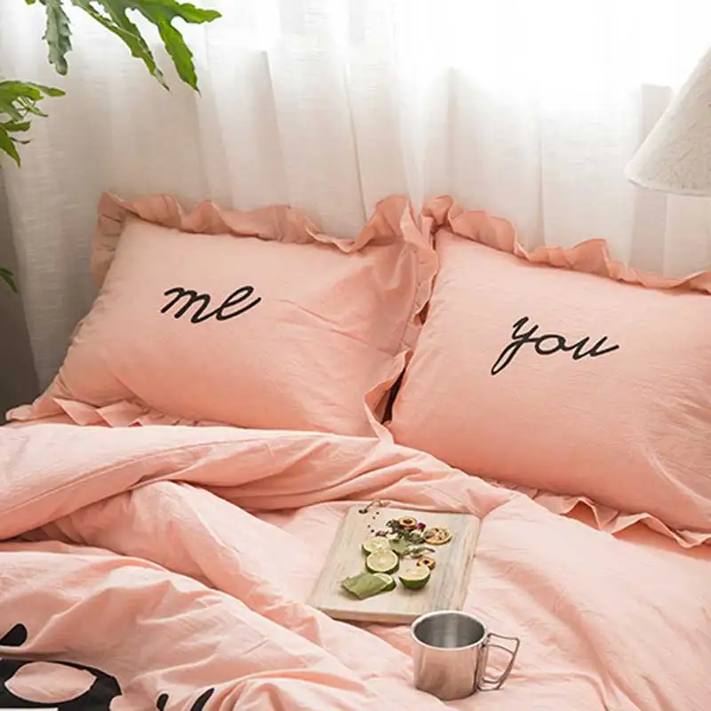 Комплект постельного белья для принцессы из хлопка 48 х74 см|white pillowcase|white shamscotton shams