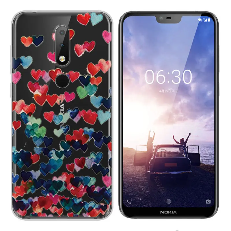 Arvin Мягкий ТПУ чехол для Nokia 2 3 5 6 7 2017 окрашенный X6 2018 8 1 защитный силиконовый |