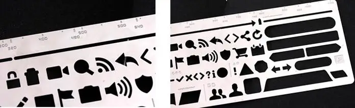 Пустотелая металлическая трафаретная линейка для скрапбукинга DIY портативная из