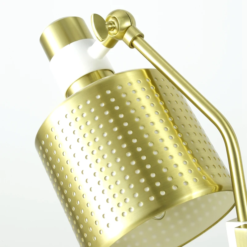 Современная настольная лампа в скандинавском стиле простой дизайн белый золотой