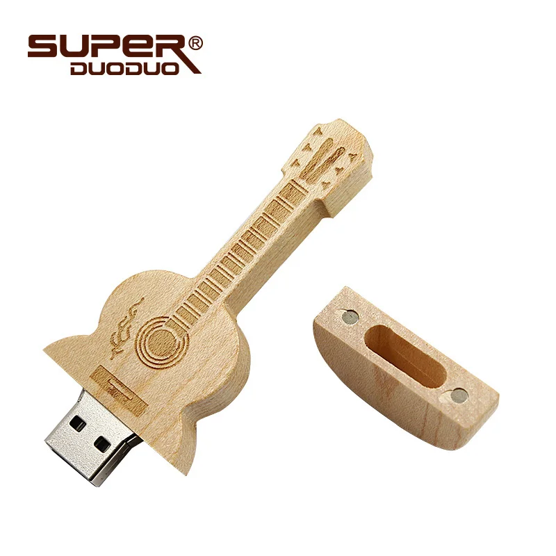 Деревянная гитара флэш-накопитель usb 32 ГБ 16 ГБ 8 ГБ 4 ГБ Кле usb диск деревянная гитара s usb флэш-накопитель 64 Гб 128 ГБ usb-носитель палка подарки
