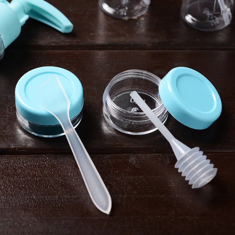 7 шт./компл. мини контейнер для косметики бутылка пластиковая прозрачная пустая