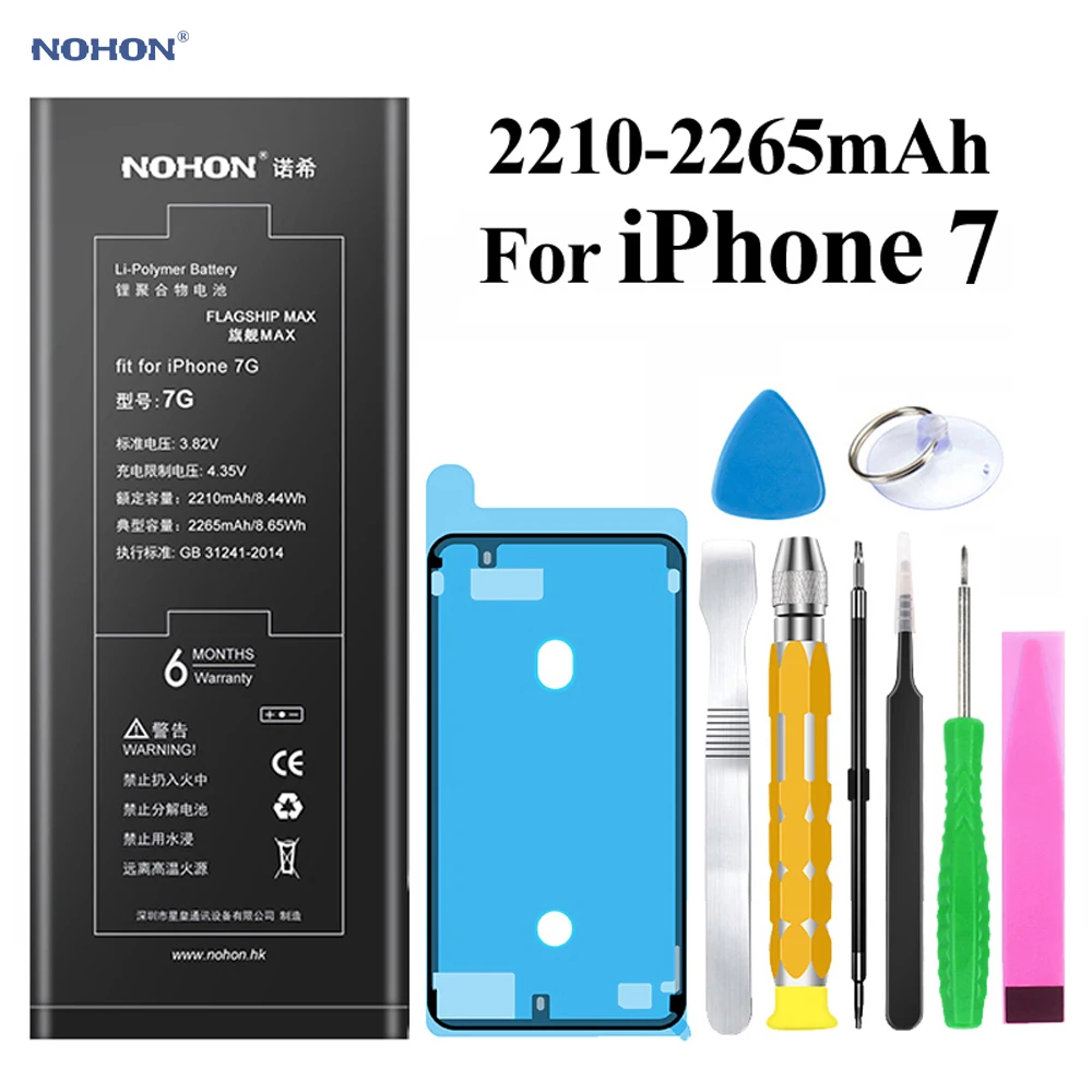 Аккумулятор Nohon литий-полимерный для iPhone X 8 7 6s 6 | Мобильные телефоны и аксессуары