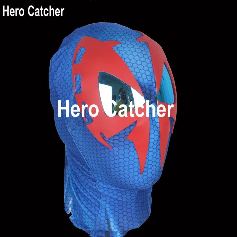 Герой Catcher-4 высокого качества мышечный оттенок 2099 Человек-паук косплей костюм с зеркальной линзой 2099 Человек-паук костюм для человека