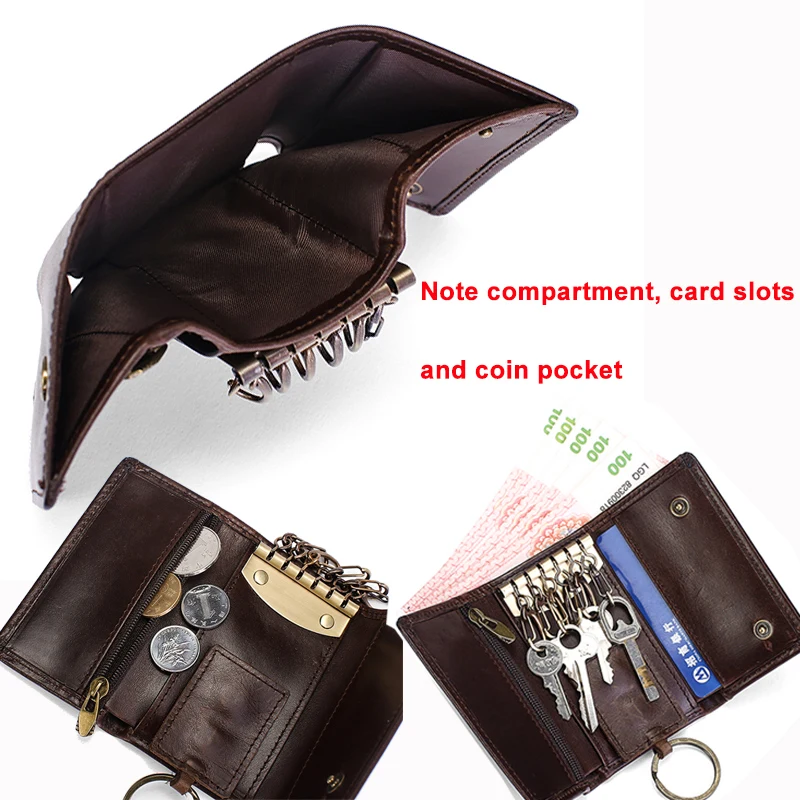 WESTAL из натуральной кожи Для мужчин Key Holder Организатор кошелек кожаный брелок