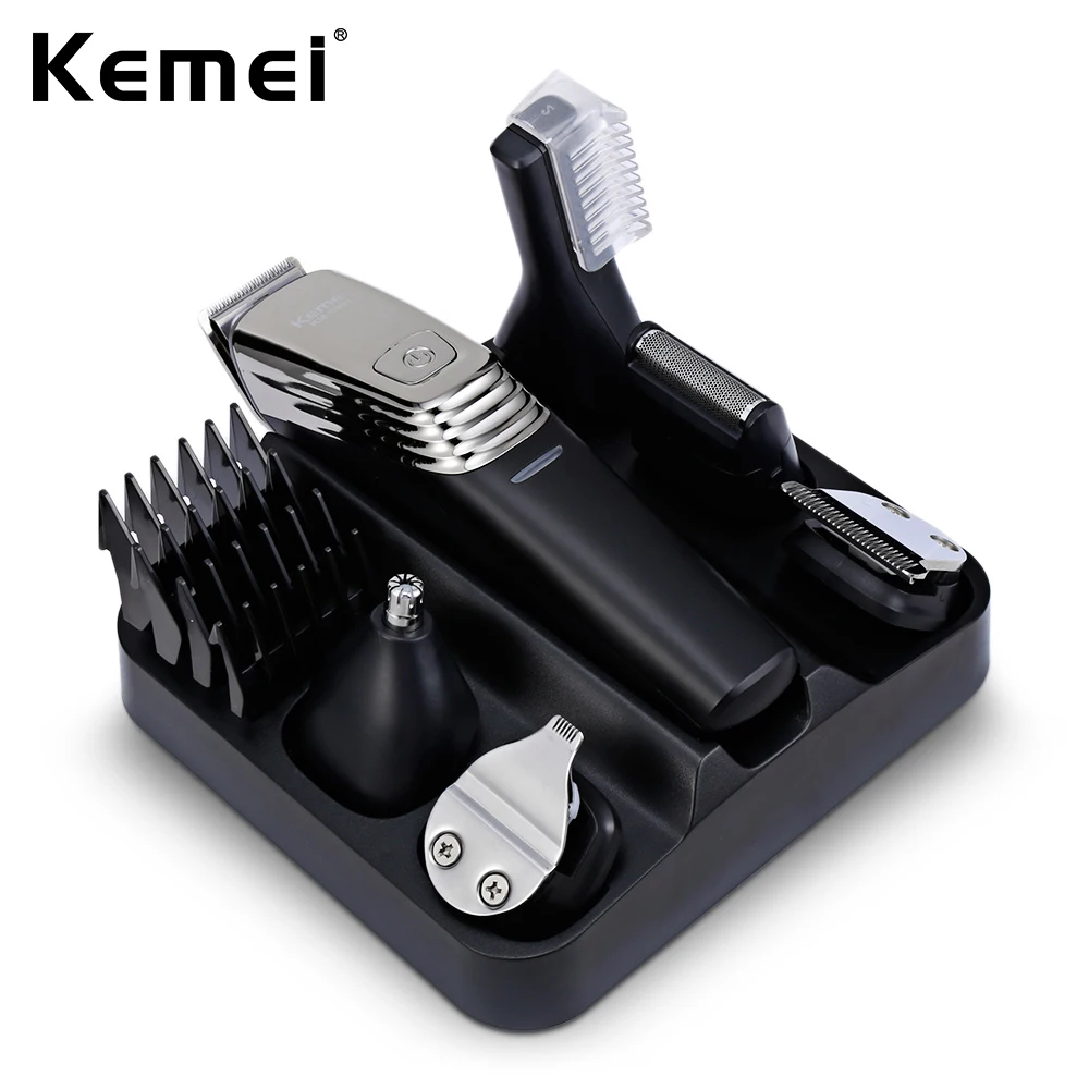 Kemei KM - 5900 многофункциональная Мужская машинка для стрижки волос серии 6 в 1 |