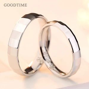 Модное кольцо из настоящего серебра 100% пробы, свадебные весы для невесты, бамбуковое кольцо для пар, ювелирные изделия, подарок на День святого Валентина для мужчинженщин