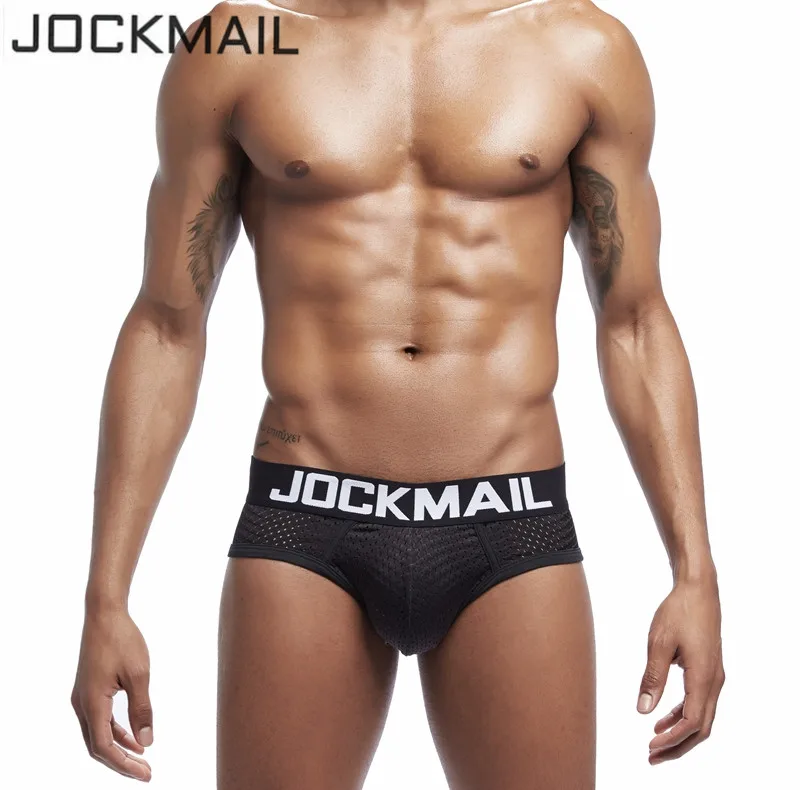 Трусы брифы JOCKMAIL мужские сетчатые пикантное нижнее белье трусы шорты гей 2019| |