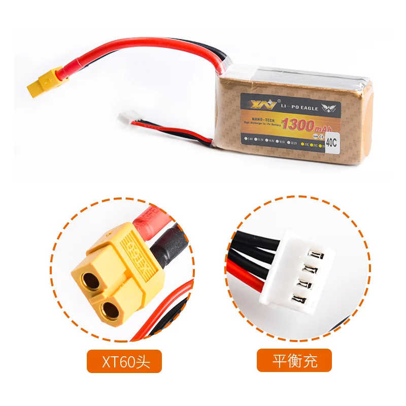 XW мощность 7 4 V 11 1 14 8 22 2 1300mAh 40C 2S 3S 4S 6S аккумуляторная батарея Lipo XT60 T другой разъем