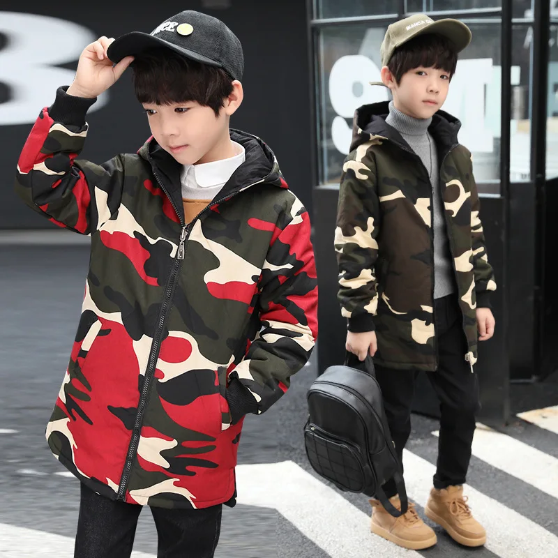 Весенняя камуфляжная куртка для мальчиков подростков верхняя одежда толстовки с