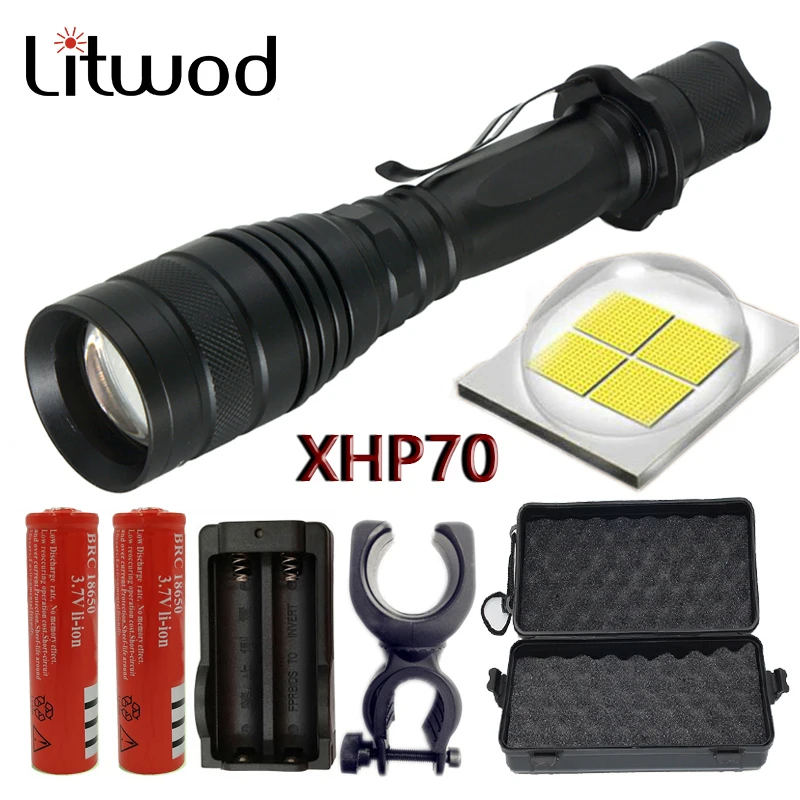 Litwod Z40P75 CREE XHP70 чип 32000lm конвой объектив xlamp 18650 Мощный тактический светодиодный