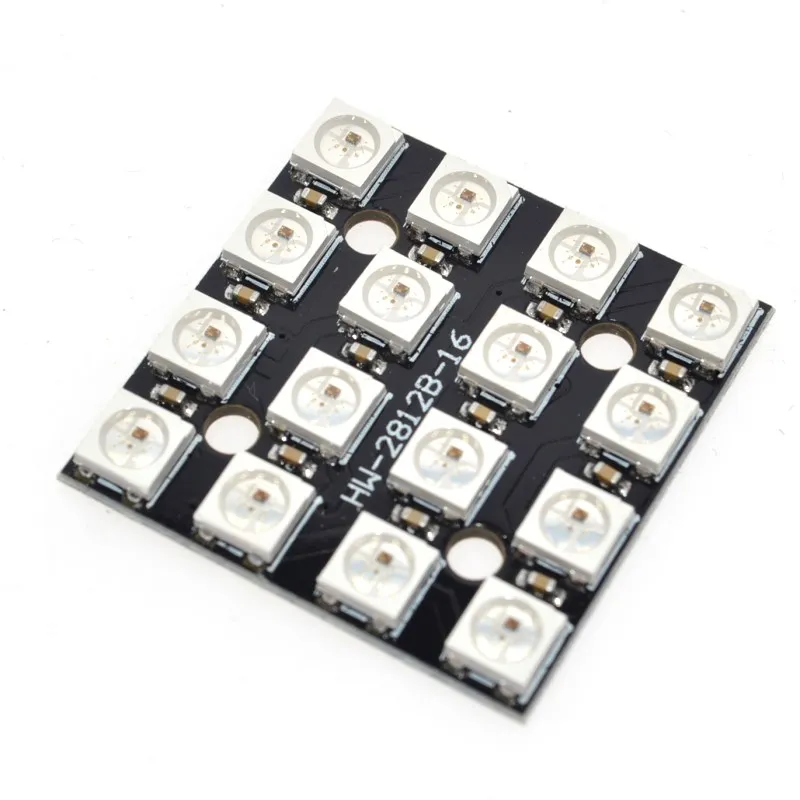 WS2812B 4*4 16 бит полный Цвет 5050 RGB светодиодный светильник Панель для Arduino оптовая