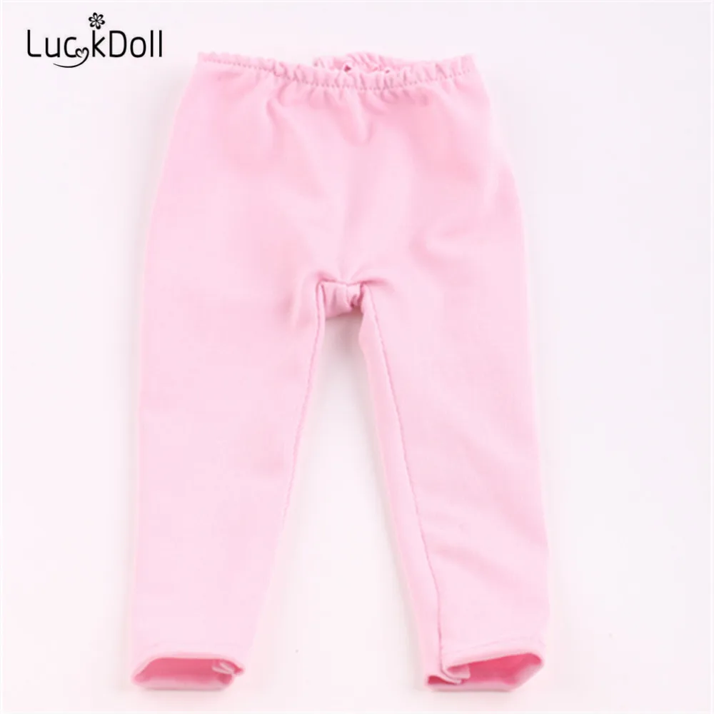 b864 LUCKDOLL Новые повседневные однотонные леггинсы подходят 18 дюймов Американский 43 см детская кукла одежда аксессуары, игрушки для девочек, поколение, подарок - Цвет: b864