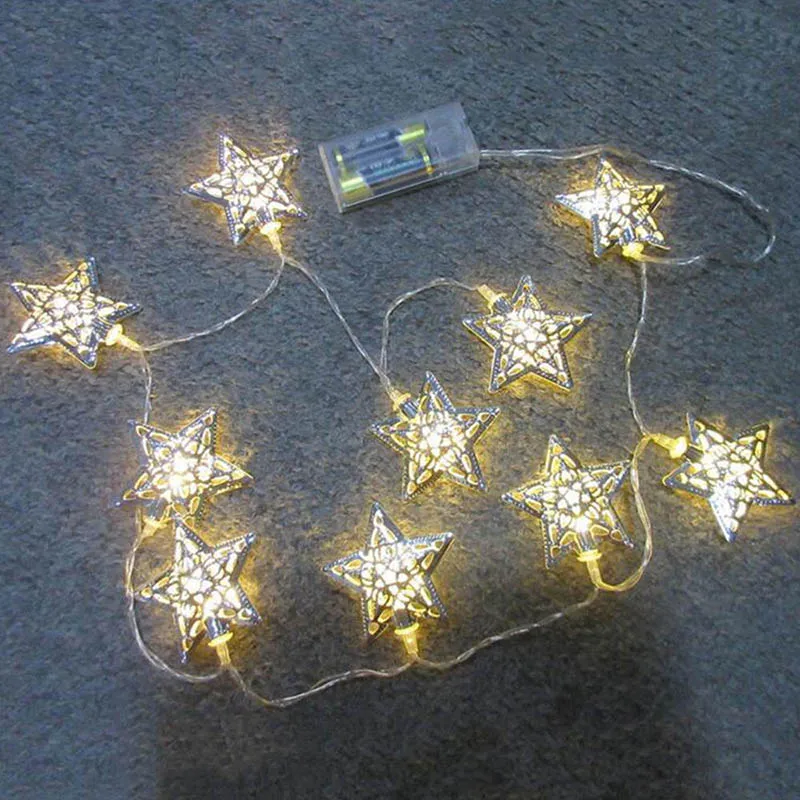 

Светодиодная гирлянсветильник с 10 светодиодами и питанием от батареи, 1,2 м