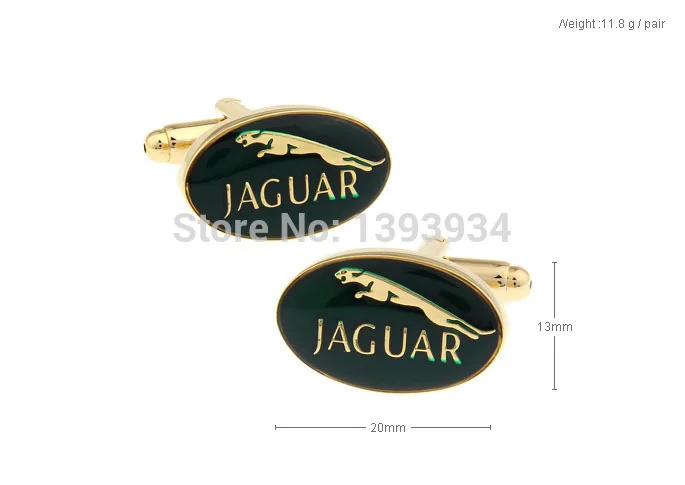 Дешевые оптовые запонки, Jaguar Логотип запонки, мужские запонки, украшения