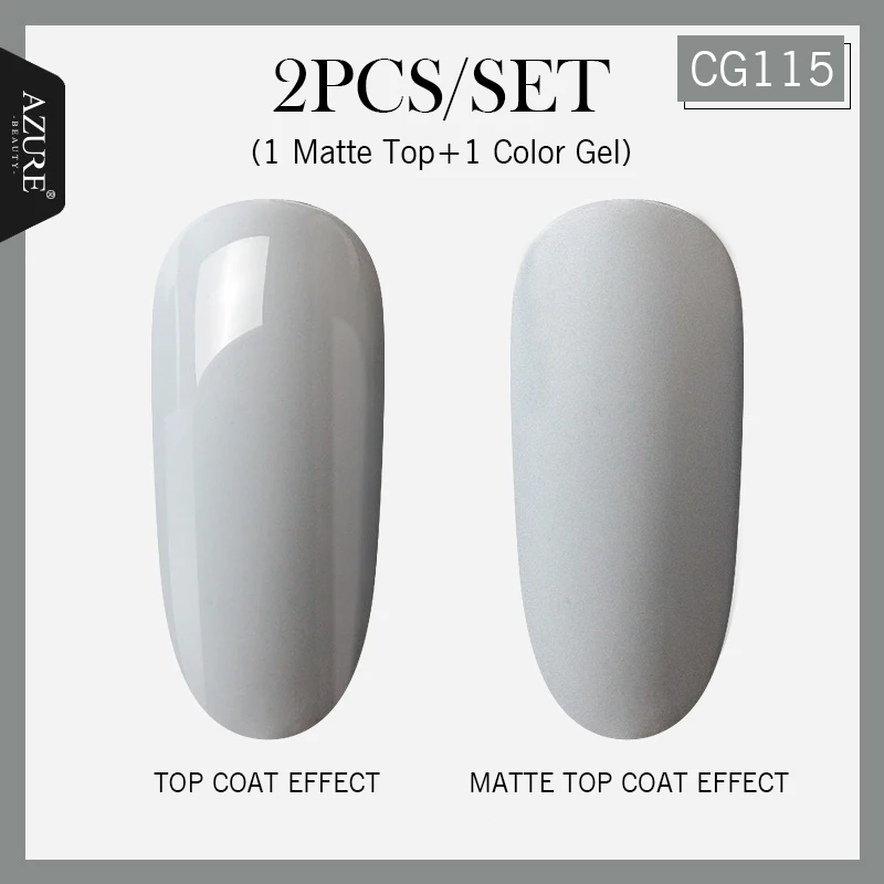 CG115Matte Top Coat Лазурная красота матовое верхнее покрытие Гель-лак для ногтей Набор DIY матовый эффект Led Гель-лак для ногтей наборы Полупостоянный УФ-гель для ногтей - Цвет: CG115Matte Top Coat