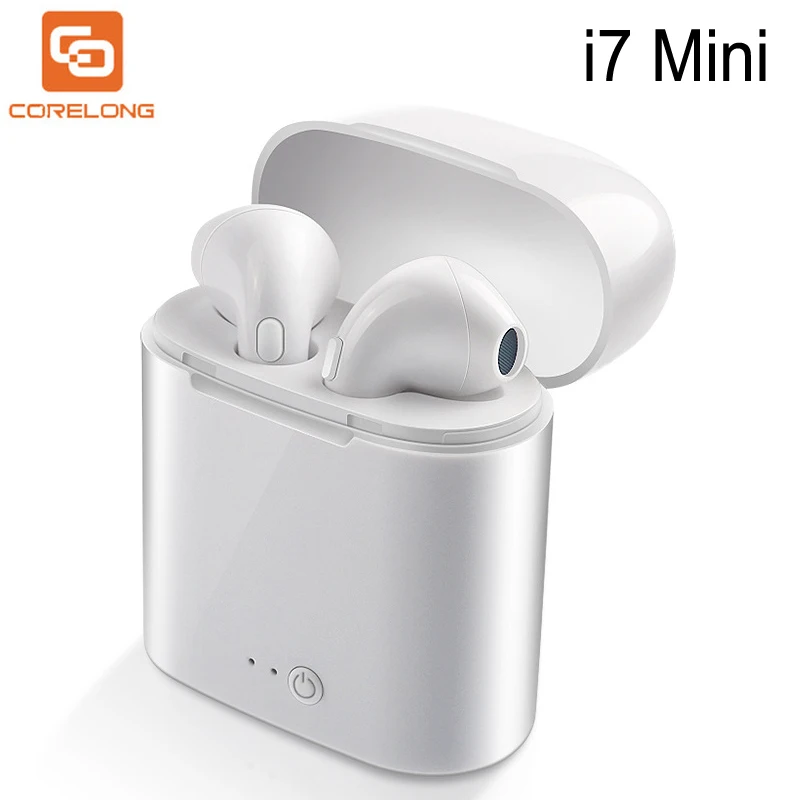 I7 Мини Bluetooth наушники беспроводные двойные TWS Близнецы стерео музыка гарнитура