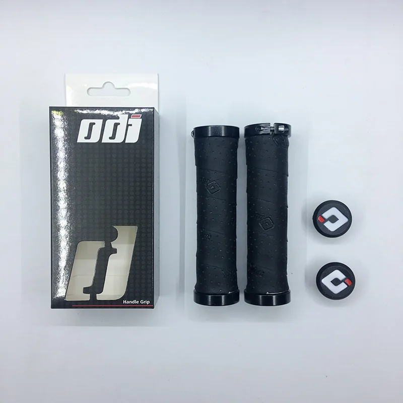Черный ODI велосипедные ручки руль MTB Дорожный складной руль Набор EVA+ PU нескользящий амортизатор Сверхлегкий фиксатор - Цвет: Черный