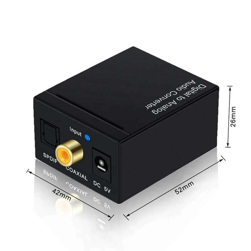 Коаксиальный или оптический цифровой сигнал в аналоговый RCA L/R и 3 5 мм аудио