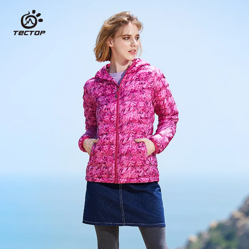 Tectop зимние мужские и женские пуховики уличные тонкие легкие камуфляжные
