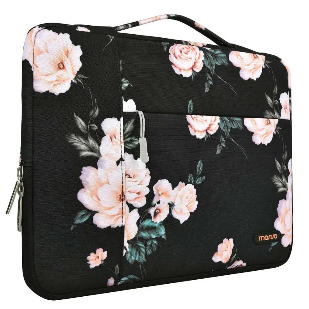 Black Base Peony MOSISO 11 12 13 14 15 дюймов Сумка для ноутбука водонепроницаемая для мужчин и женщин чехол для ноутбука Macbook Pro 13,3 15,6 компьютер Ba - Цвет: Black Base Peony