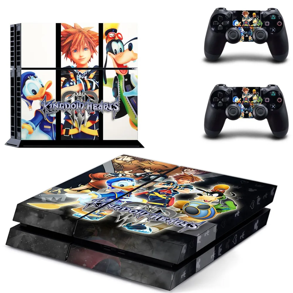 Виниловая наклейка на кожу игровой Kingdom Hearts PS4 для консоли Sony Playstation 4 и 2