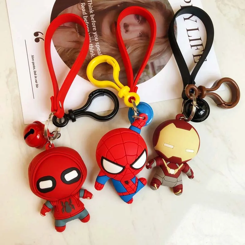 Популярные Мультфильм герой Marvel Железный человек автомобиля модная цепочка для ключей Для мужчин и Для женщин сумки брелок кольцо, кулон